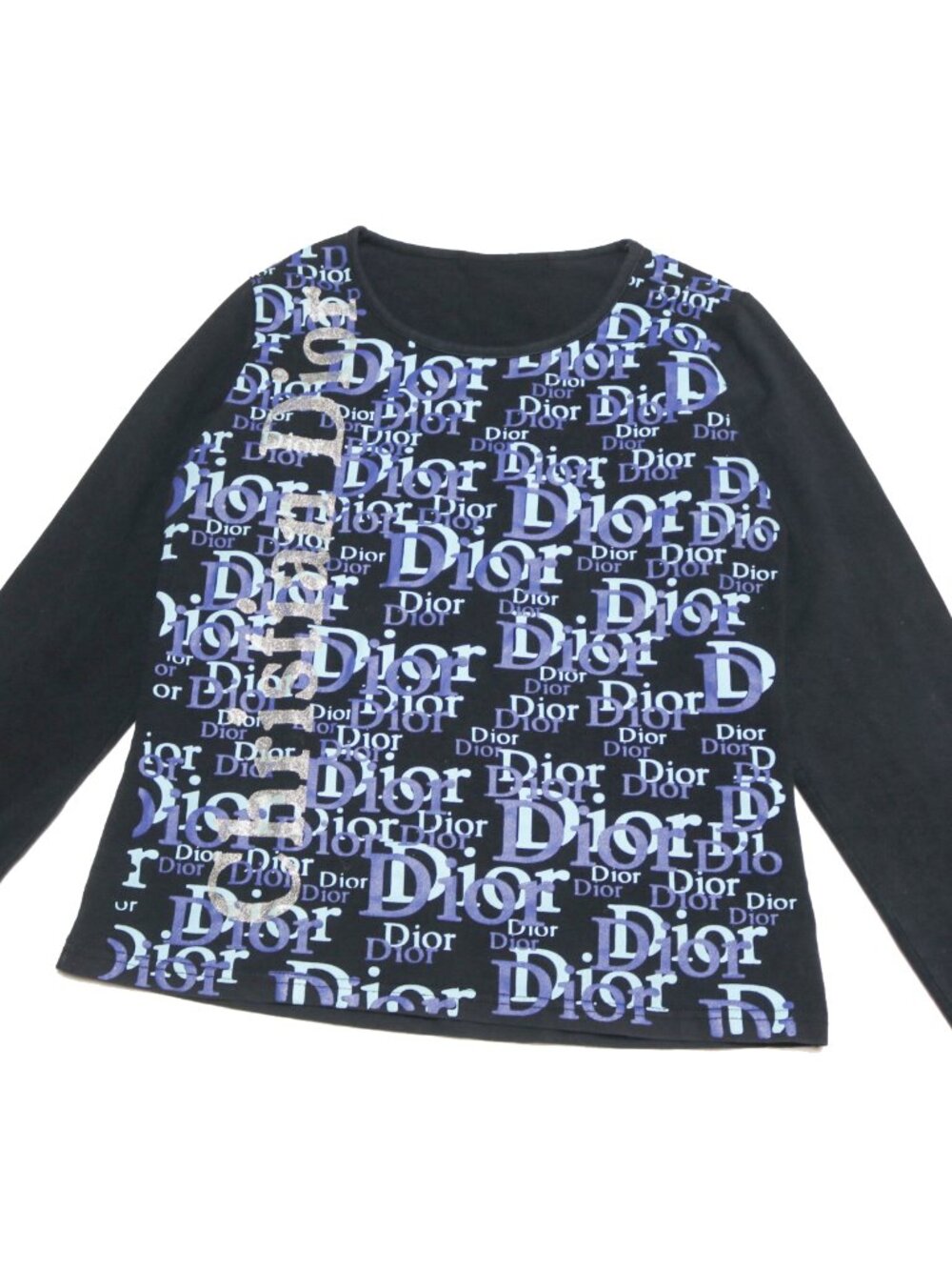 Christian Dior monogram text print tee